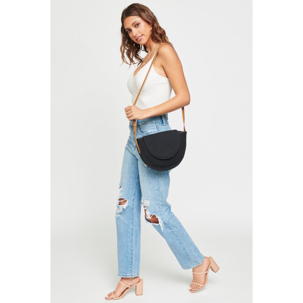 Woman wearing Black Urban Expressions Leland Crossbody 840611171597 View 3 | Black