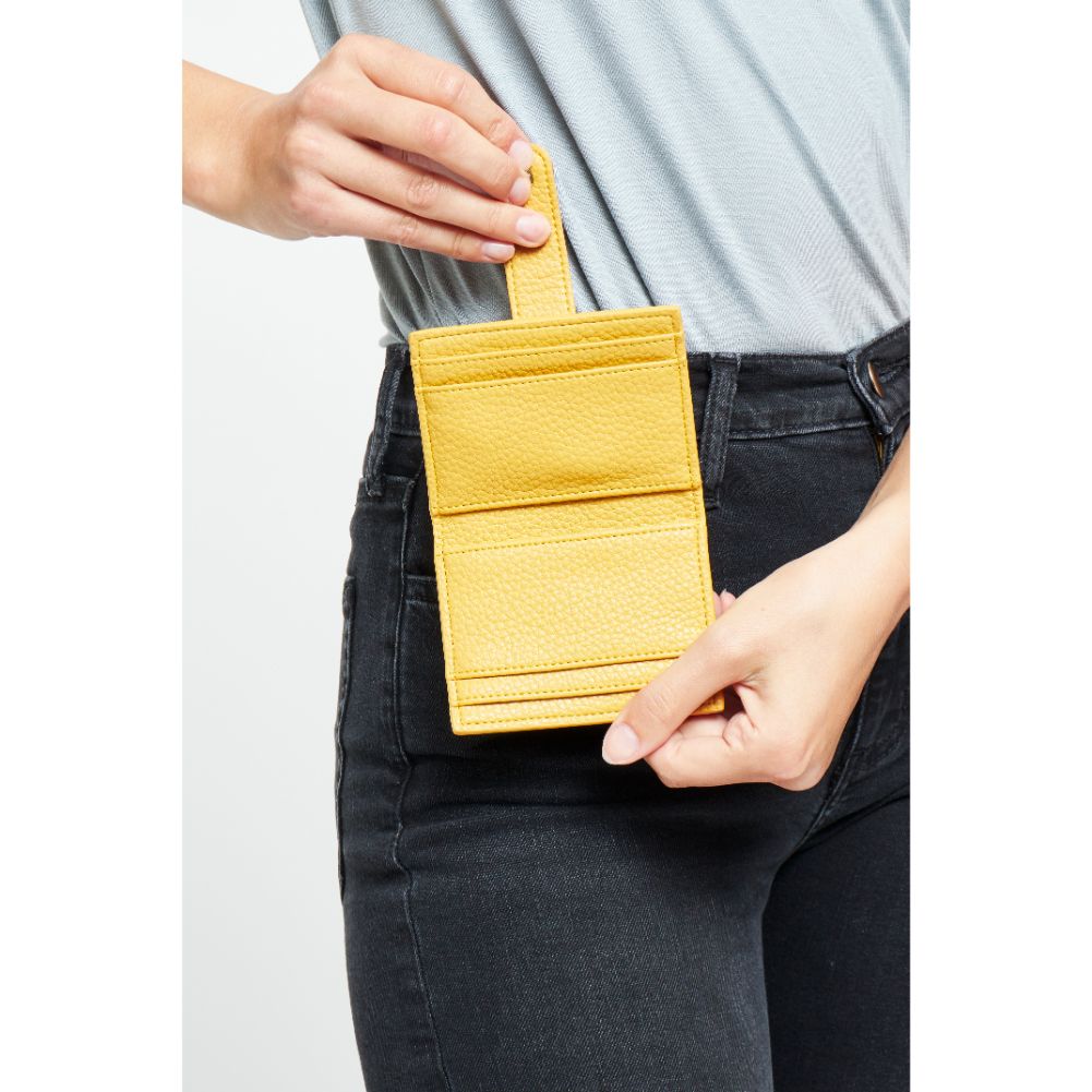 Woman wearing Mustard Urban Expressions Lola Card Holder 840611144348 View 2 | Mustard