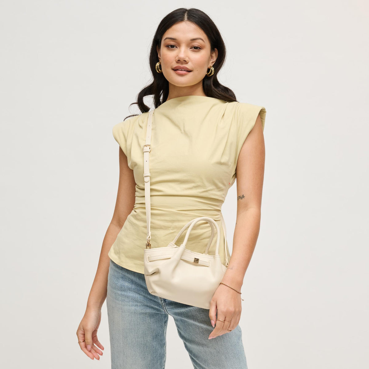Woman wearing Ivory Urban Expressions Selena - Color Pop Crossbody 840504204906 View 2 | Ivory