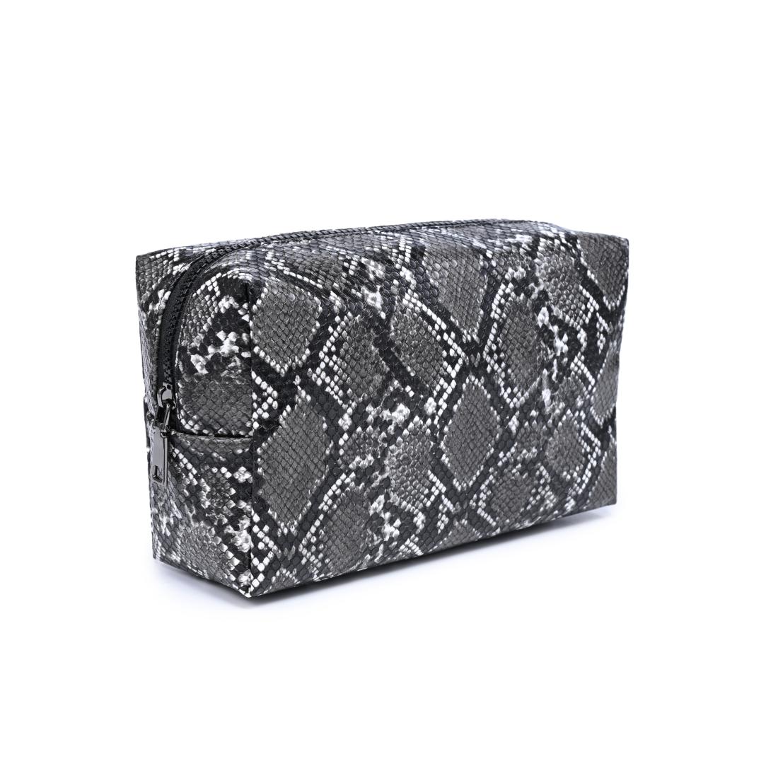 Urban Essentials Snake Charmer Cosmetic & Travel Organizer Pouch 840504210044 View 6 | Black White