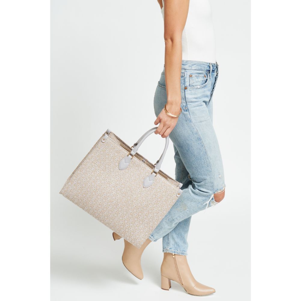 Woman wearing Grey Urban Expressions Esme Tote 840611181626 View 3 | Grey