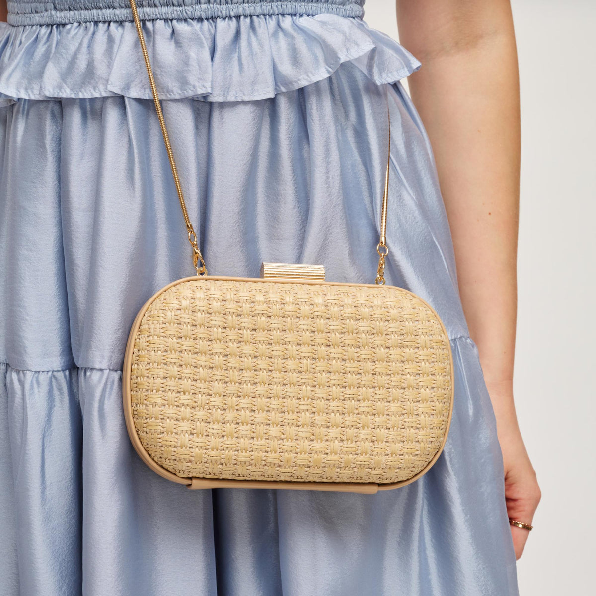 Woman wearing Ivory Urban Expressions Cove Evening Bag 840504208294 View 1 | Ivory
