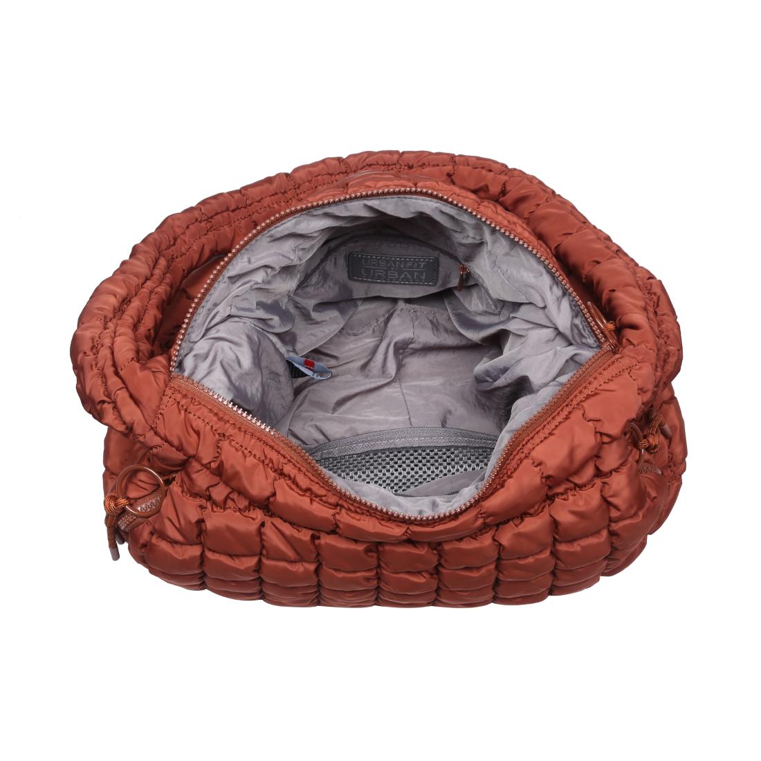 Woman wearing Rust Urban Expressions Tamsin - Quilted Puffer Hobo 840504200519 View 9 | Rust