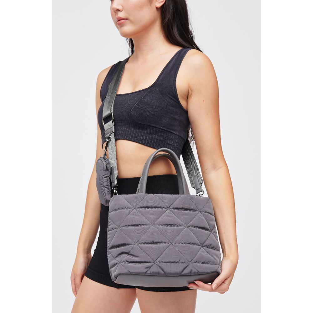 Woman wearing Carbon Urban Expressions Reid Tote 840611184306 View 1 | Carbon