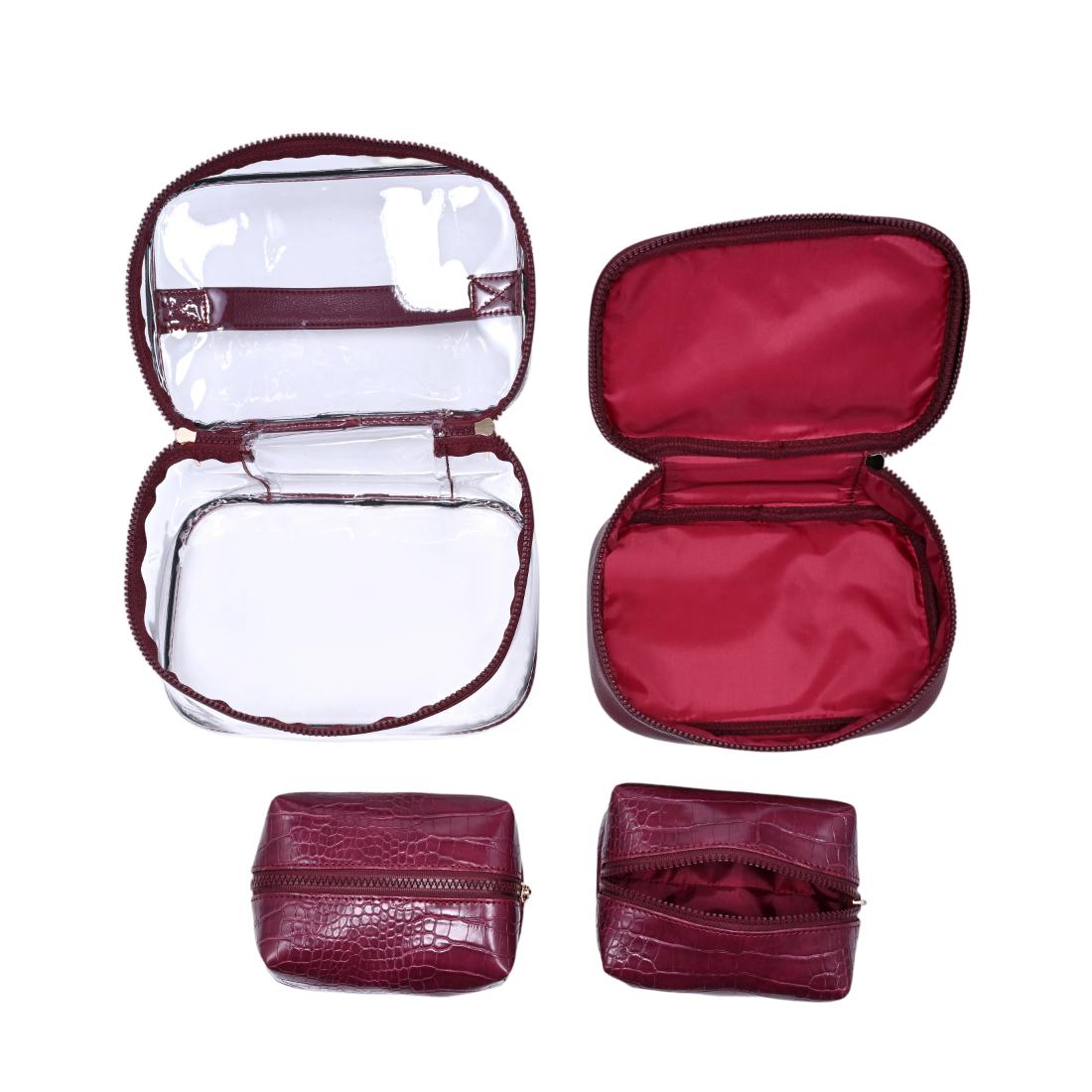 Urban Essentials Croc Chic - 4 Piece Train Case Set 840504215711 View 8 | Red