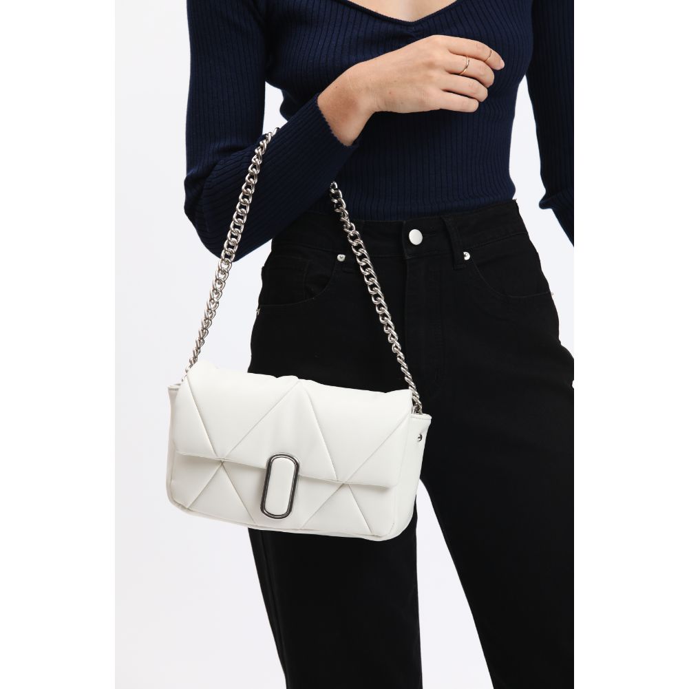 Woman wearing Ivory Urban Expressions Anderson Crossbody 840611113801 View 4 | Ivory