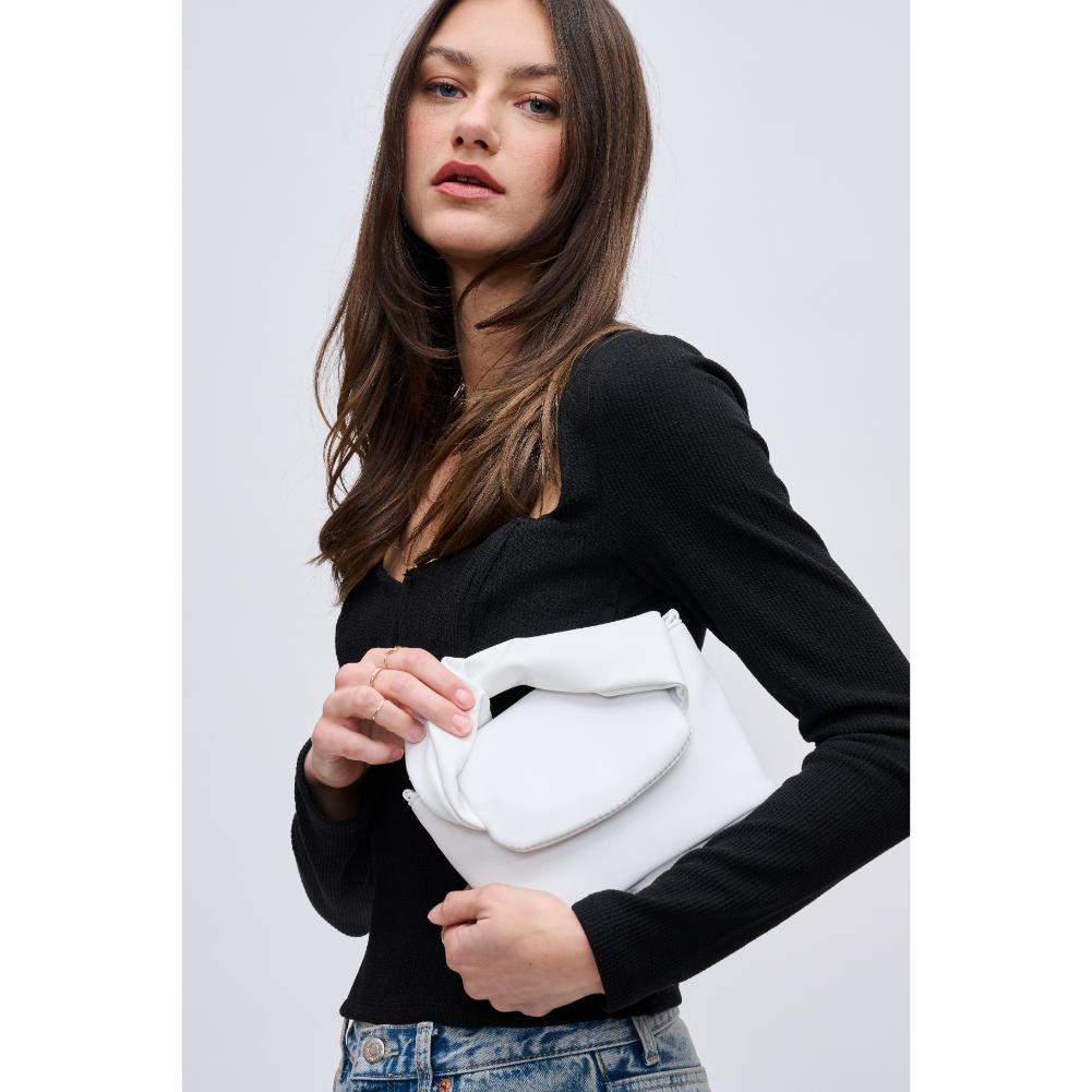 Woman wearing White Urban Expressions Jules Crossbody 840611191489 View 3 | White