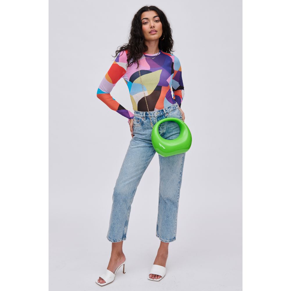 Woman wearing Lime Urban Expressions Trave Evening Bag 840611115997 View 3 | Lime