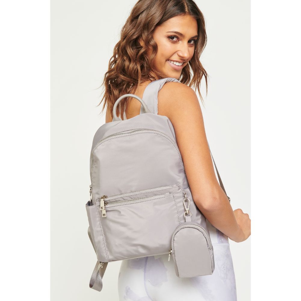 Woman wearing Grey Urban Expressions Venus Backpack 840611177780 View 2 | Grey
