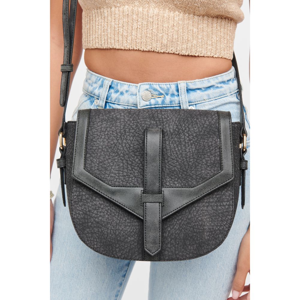 Woman wearing Black Urban Expressions Henderson Crossbody 840611122926 View 2 | Black