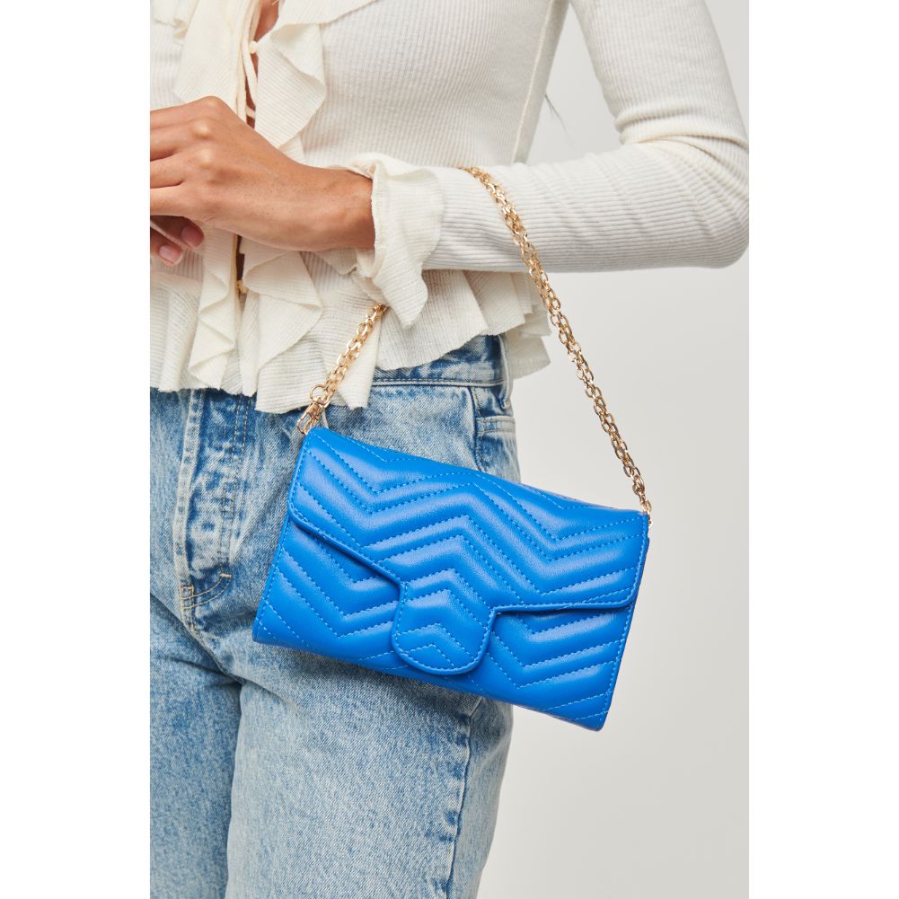Woman wearing Cobalt Urban Expressions Gabriella Crossbody 840611110220 View 1 | Cobalt