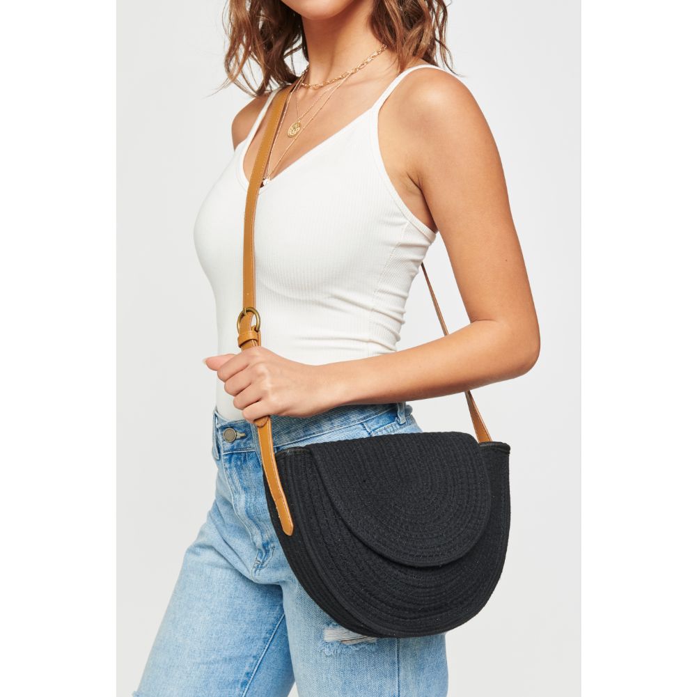 Woman wearing Black Urban Expressions Leland Crossbody 840611171597 View 1 | Black