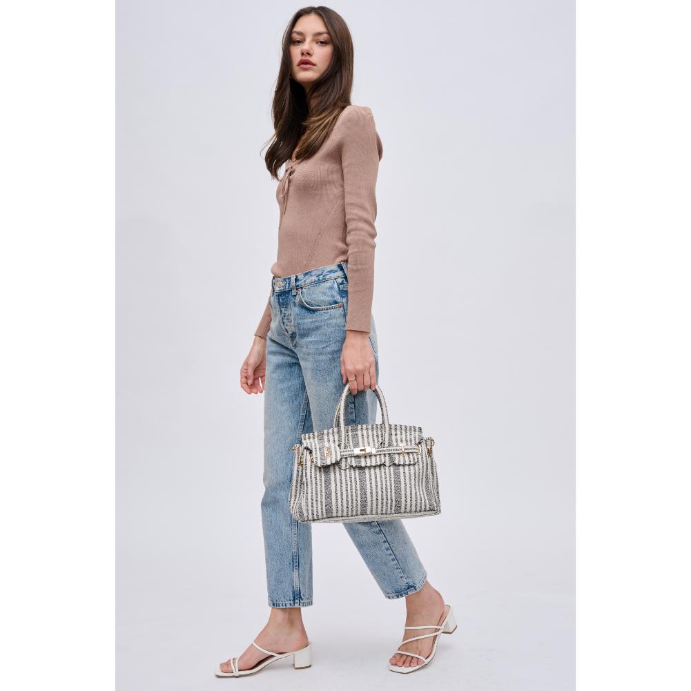 Woman wearing Black Natural Urban Expressions Dixie Satchel 840611122759 View 3 | Black Natural