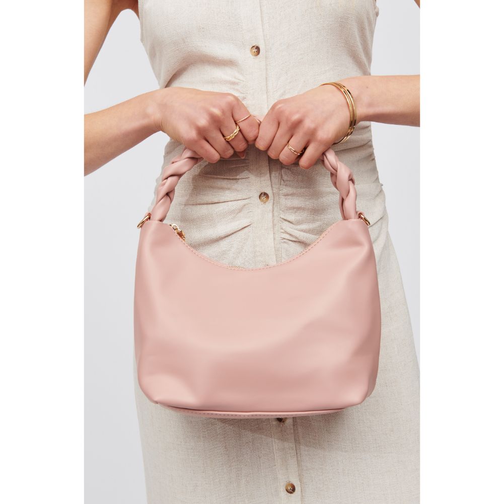 Woman wearing Rose Urban Expressions Laura Shoulder Bag 818209016704 View 4 | Rose