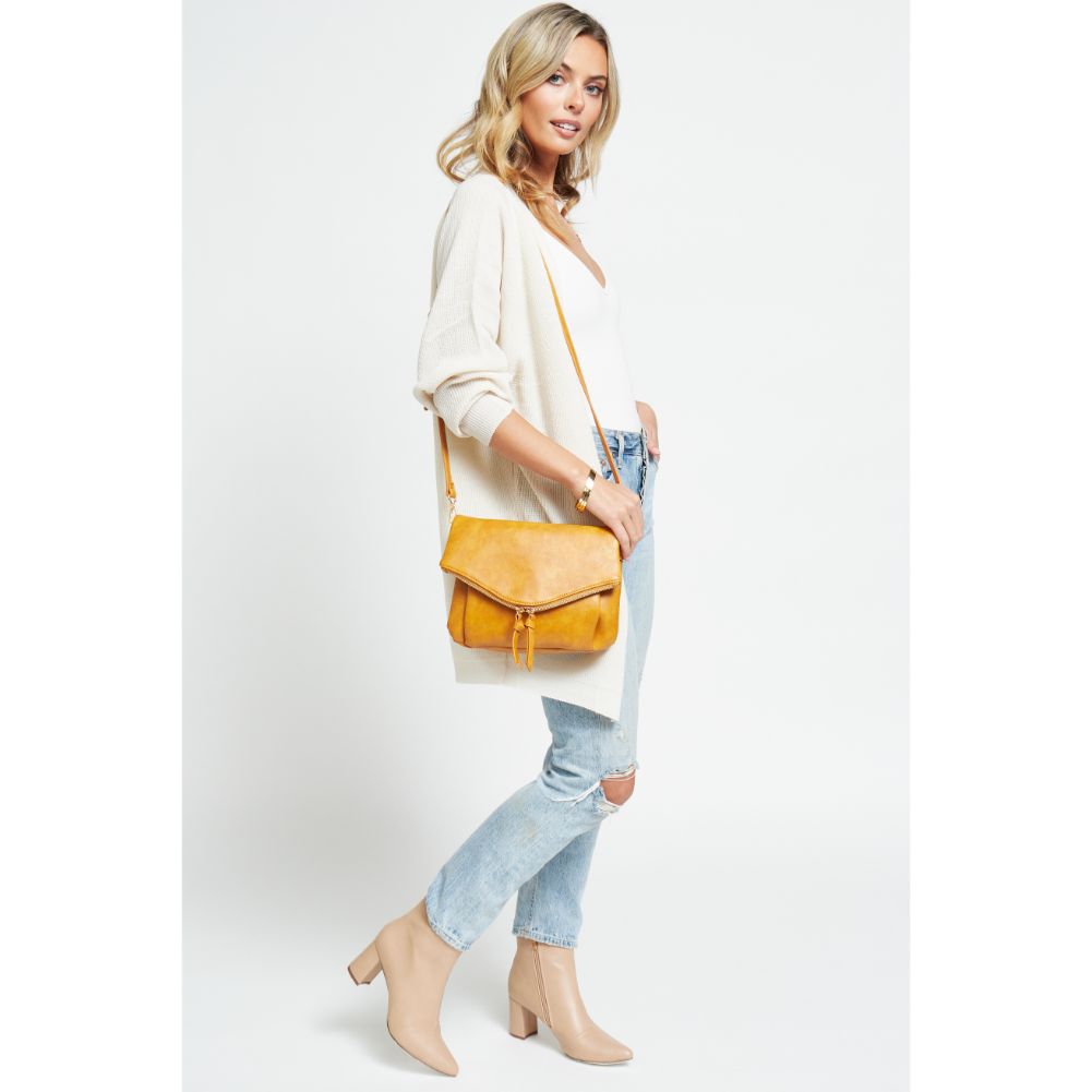 Woman wearing Marigold Urban Expressions Erin Crossbody 840611178817 View 4 | Marigold