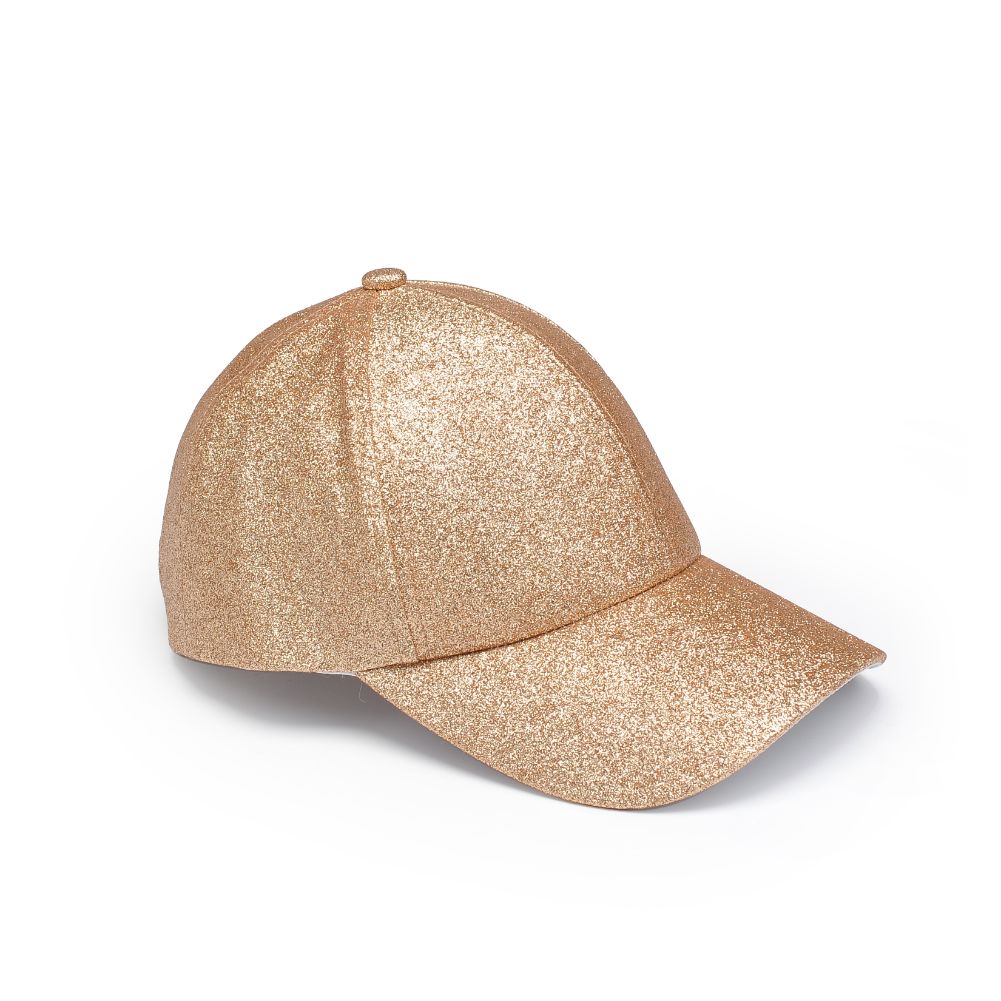 Urban Expressions Vegan Leather Baseball Hat Baseball Cap 818209014755 View 5 | Gold Glitter
