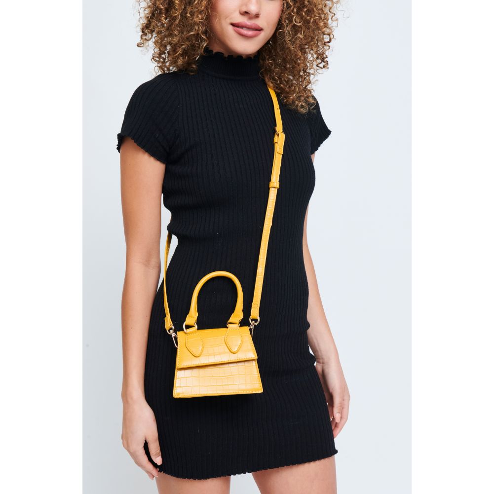 Woman wearing Mustard Urban Expressions Jojo Crossbody 840611174086 View 1 | Mustard