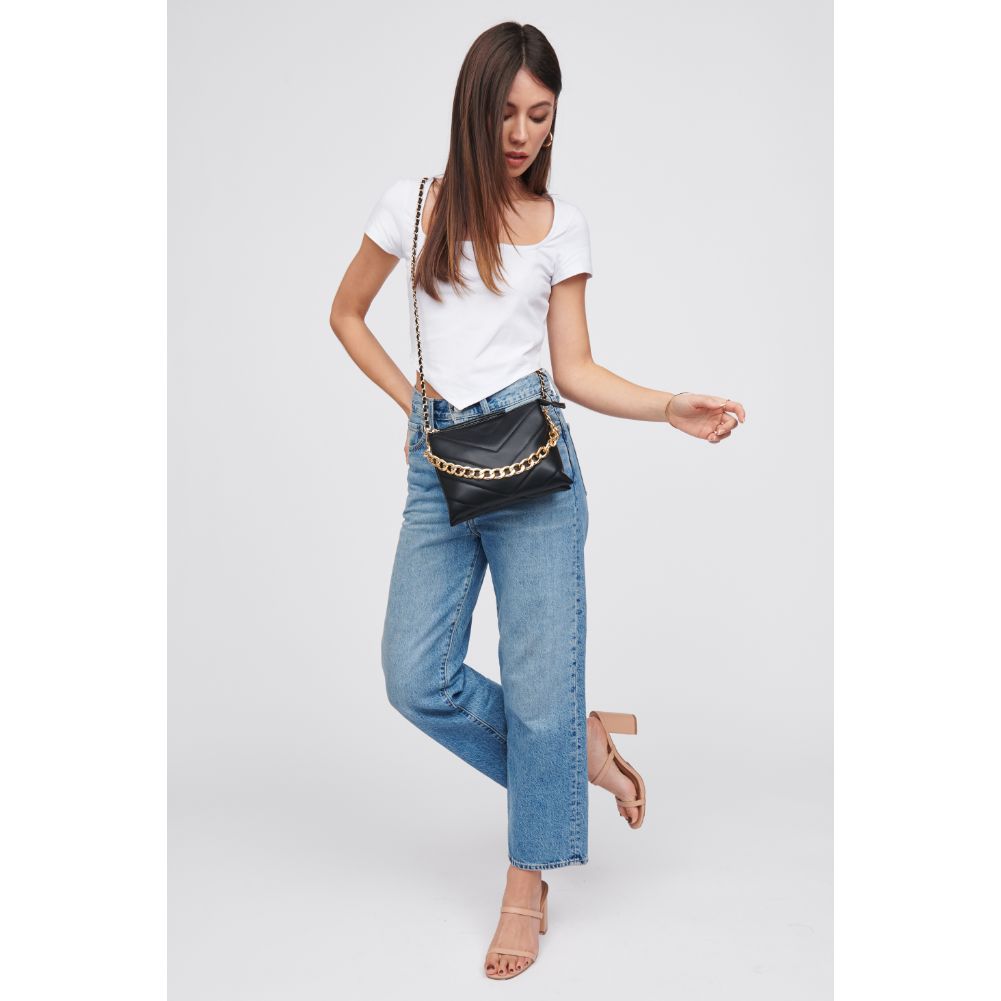 Woman wearing Black Urban Expressions Andie Crossbody 818209015592 View 3 | Black