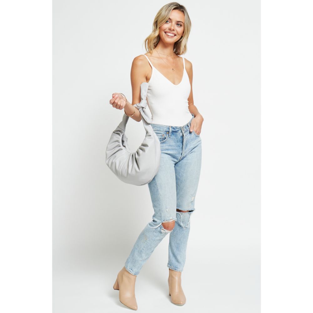 Woman wearing Ice Blue Urban Expressions Josie Hobo 840611179449 View 2 | Ice Blue