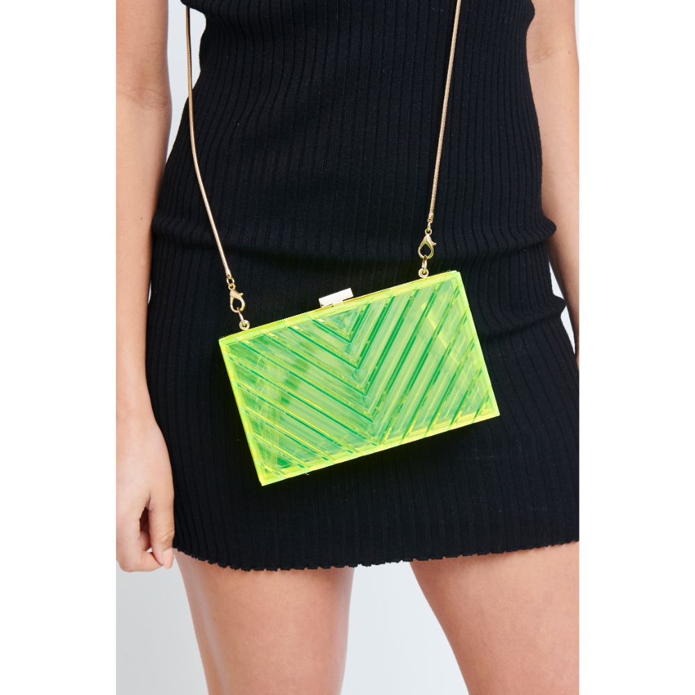 Woman wearing Yellow Urban Expressions Iggy Evening Bag 840611177520 View 2 | Yellow