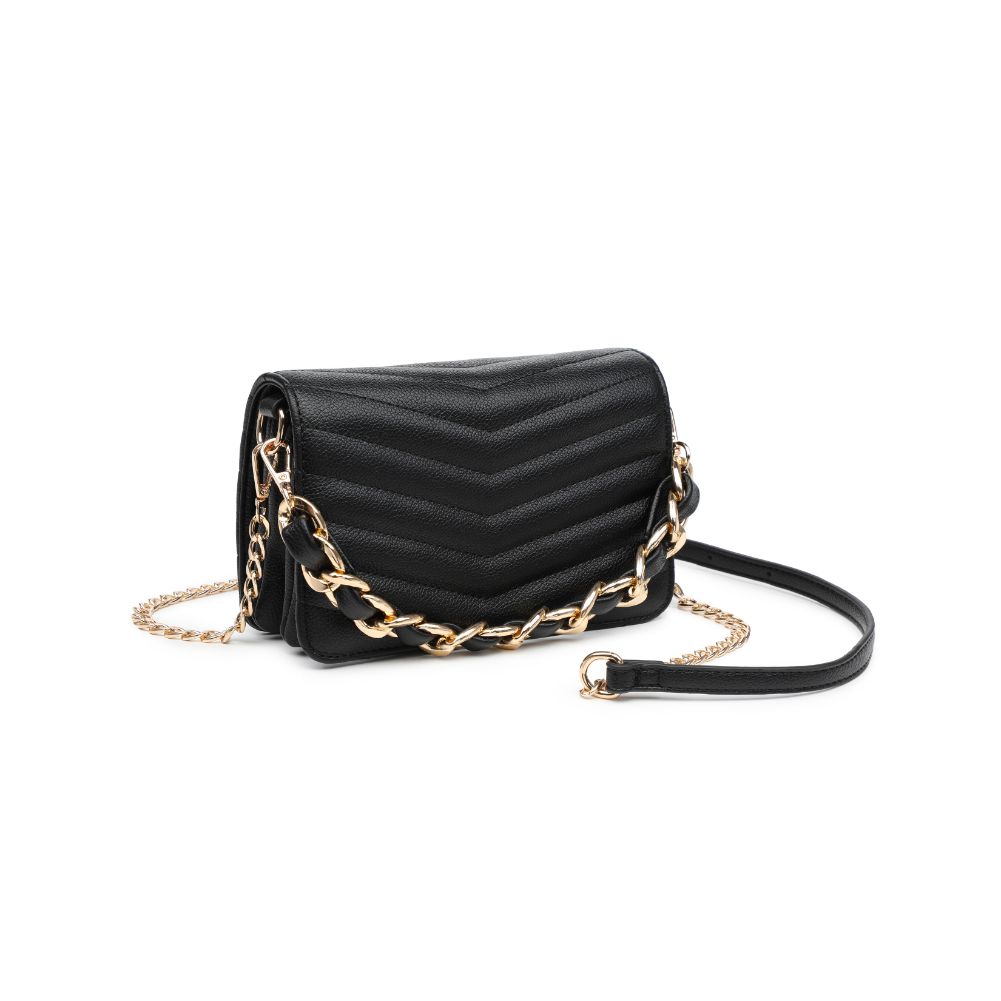 Product Image of Urban Expressions Genny - Chevron Stitch Crossbody 818209011068 View 6 | Black