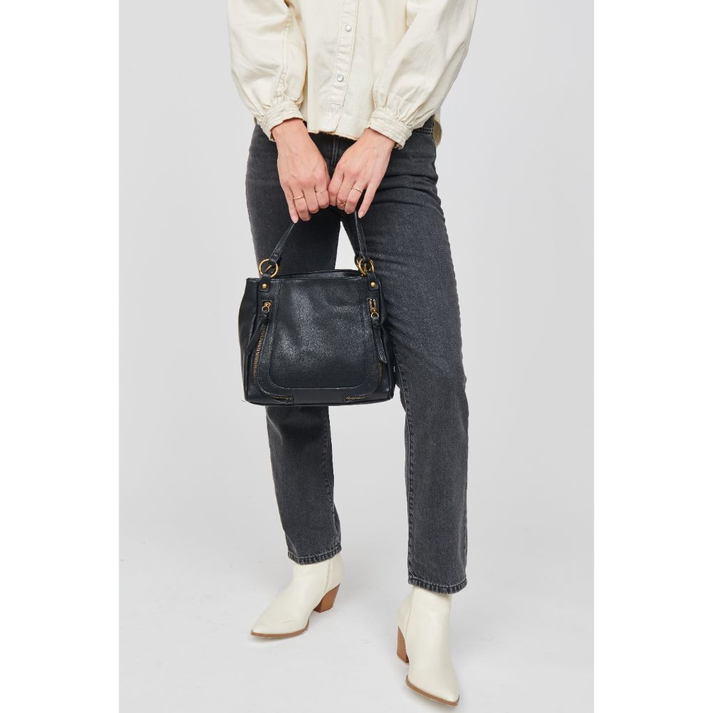 Woman wearing Black Urban Expressions Mandeville Crossbody 840611110862 View 3 | Black