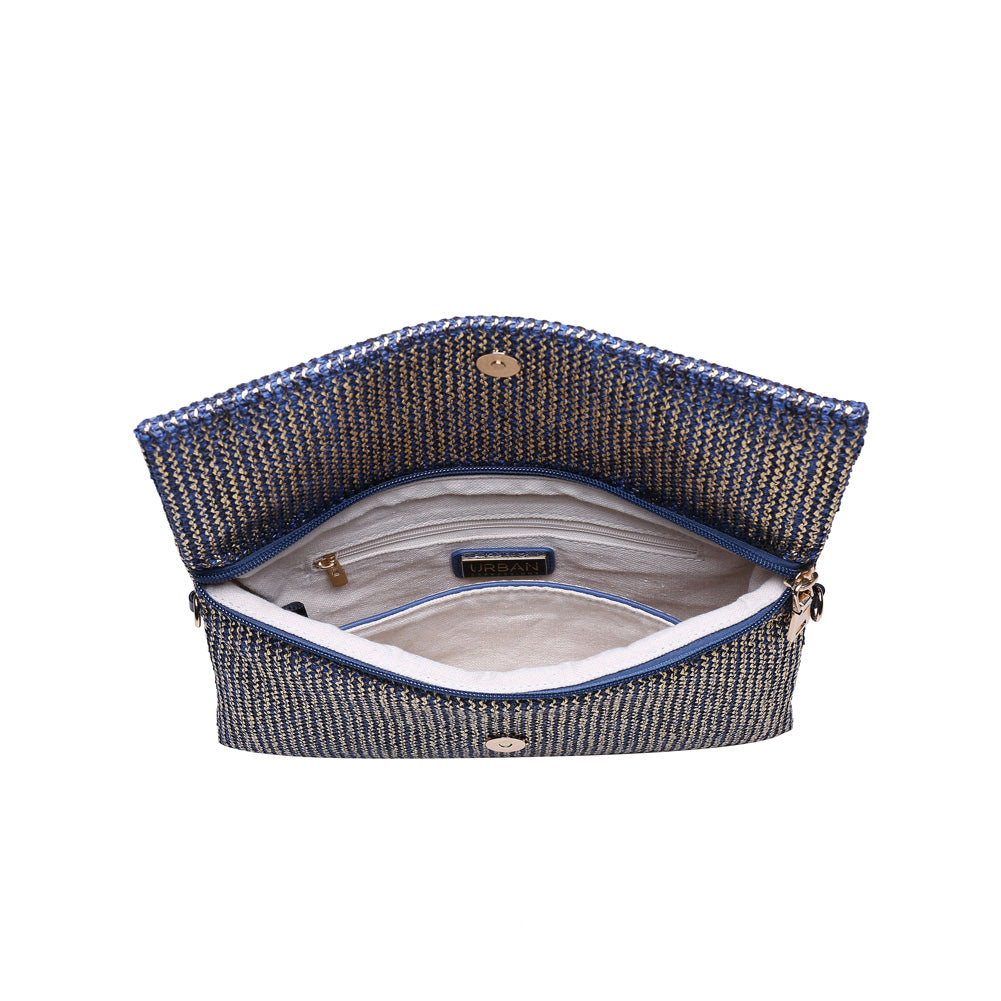 Product Image of Urban Expressions Maui Metallic Clutch NA-840611145215 View 4 | Blue