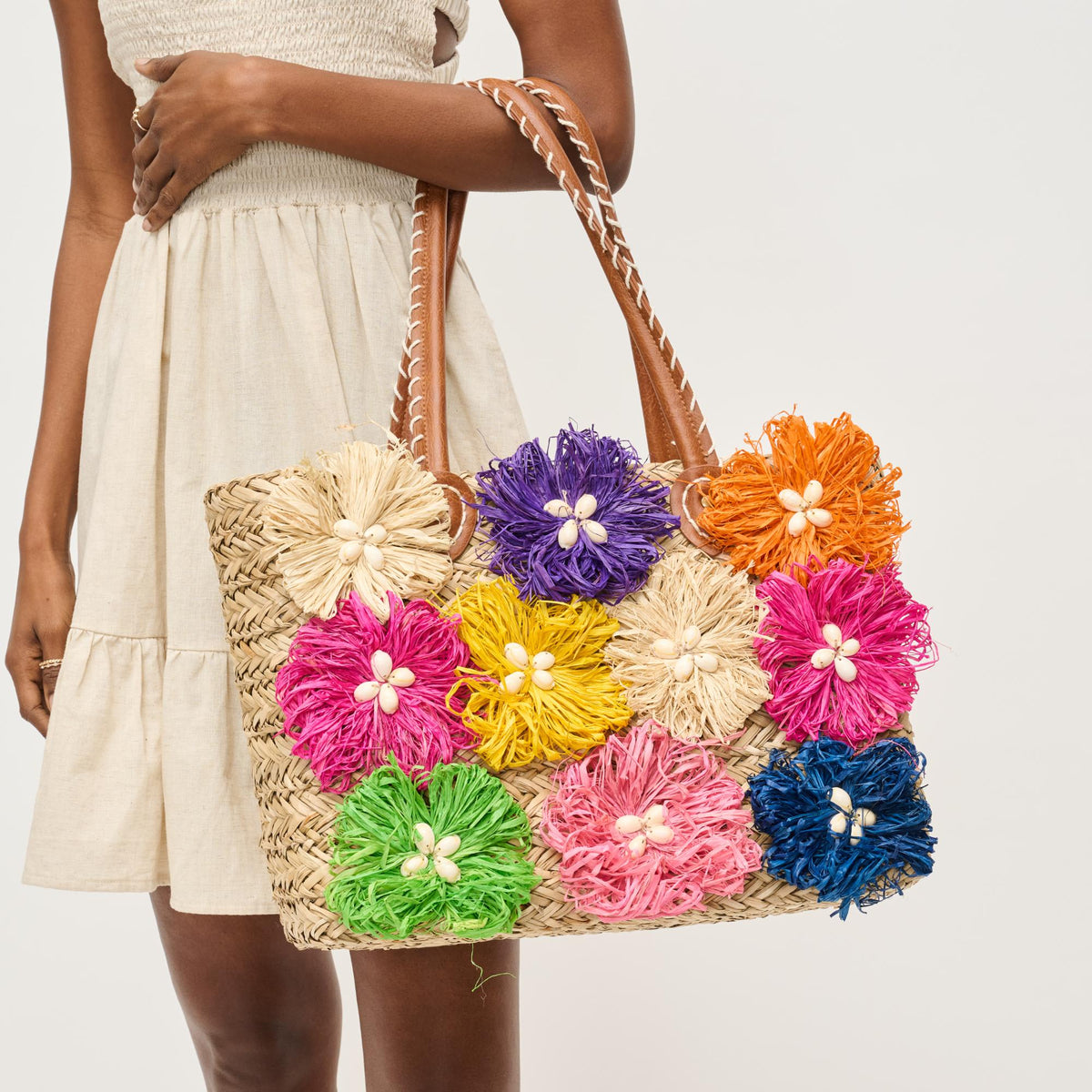 Woman wearing Natural Urban Expressions Queenie Tote 840611141910 View 1 | Natural