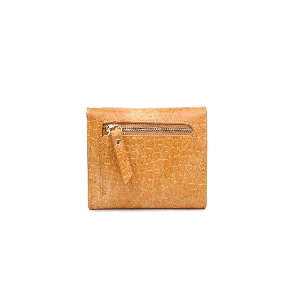 Product Image of Urban Expressions Layla Croc Wallet NA-840611154132 View 3 | Mustard