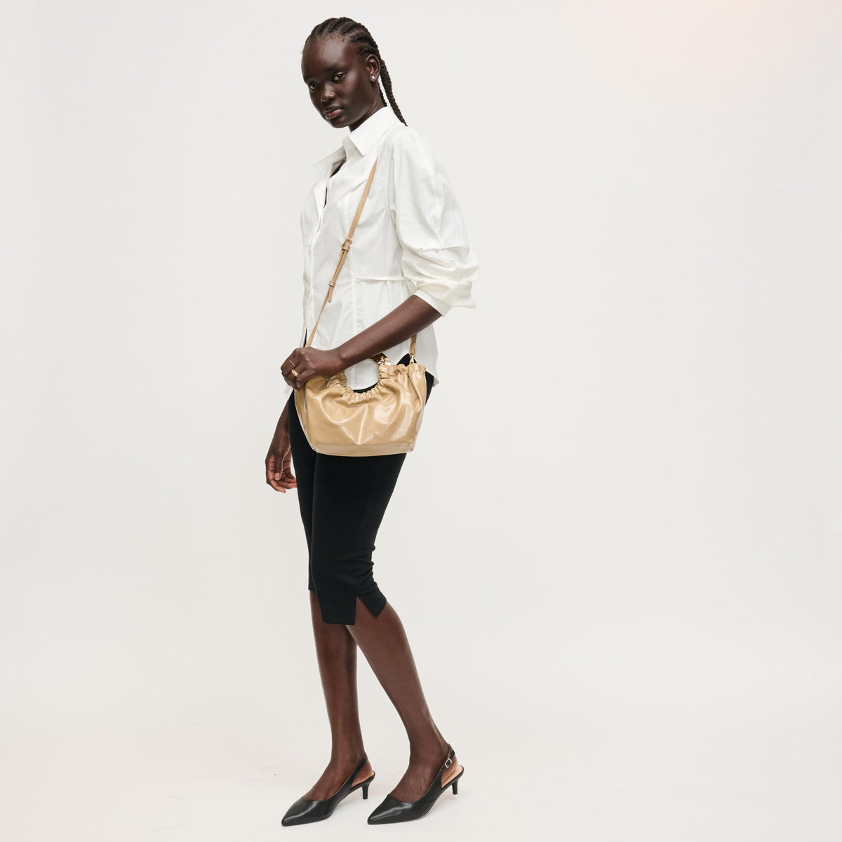 Woman wearing Natural Urban Expressions Myles Crossbody 840504204715 View 2 | Natural