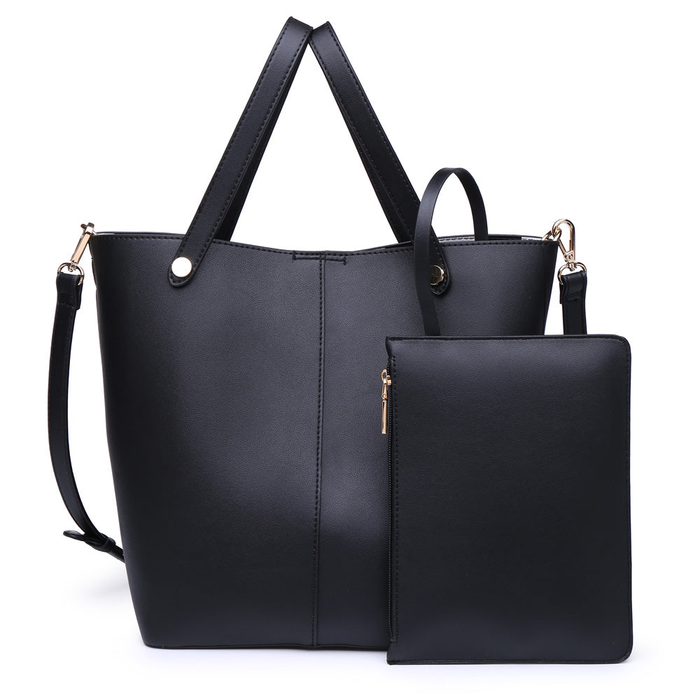 Woman wearing Black Urban Expressions Carolina Tote NA-840611161673 View 2 | Black