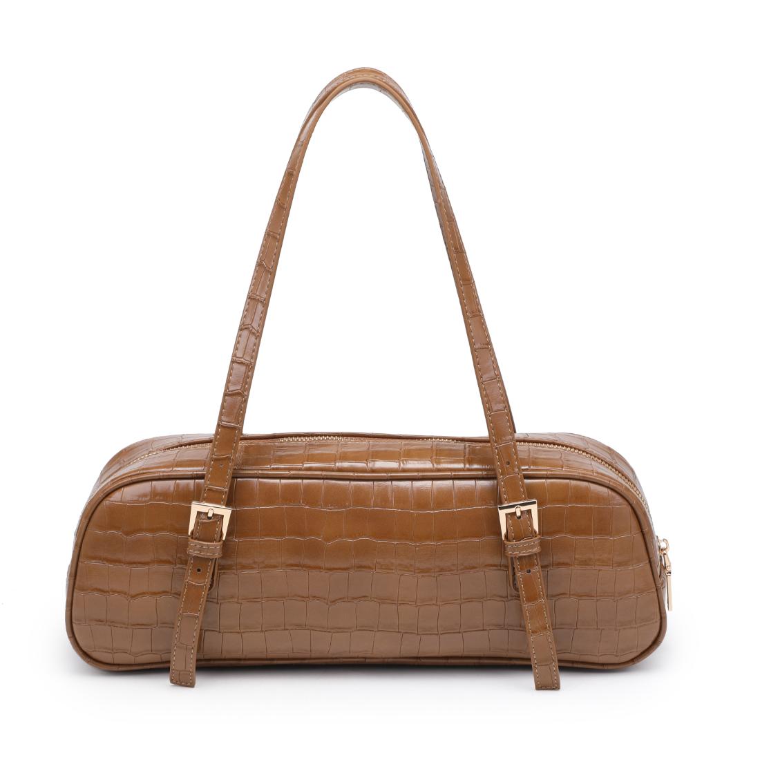 Woman wearing Cognac Urban Expressions Athena Shoulder Bag 840504206191 View 7 | Cognac