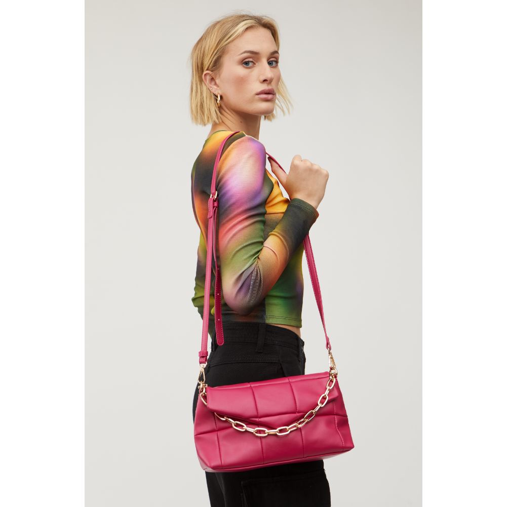 Woman wearing Berry Urban Expressions Claudine Crossbody 840611113696 View 2 | Berry