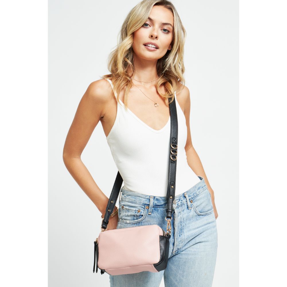 Woman wearing Pink Urban Expressions Audrey Crossbody 840611179128 View 2 | Pink