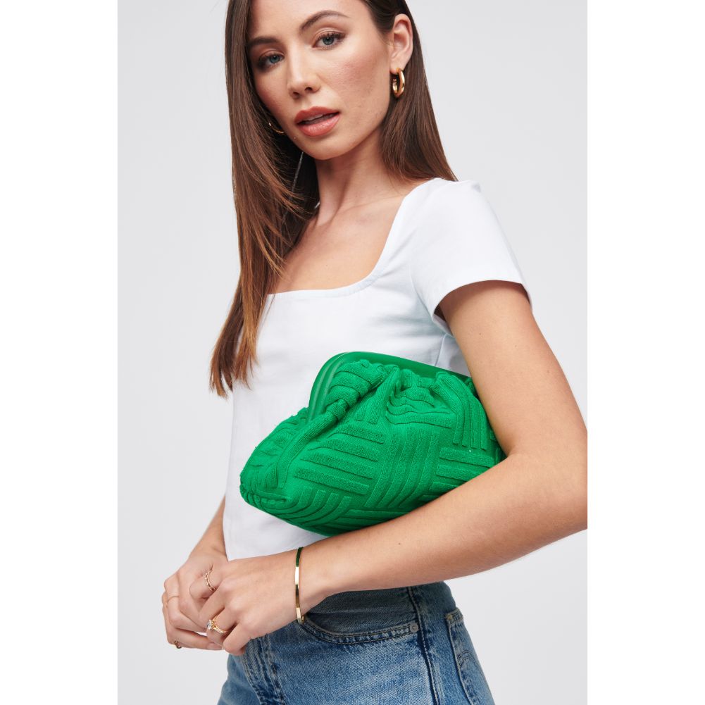Woman wearing Kelly Green Urban Expressions Winnie Crossbody 840611100122 View 4 | Kelly Green