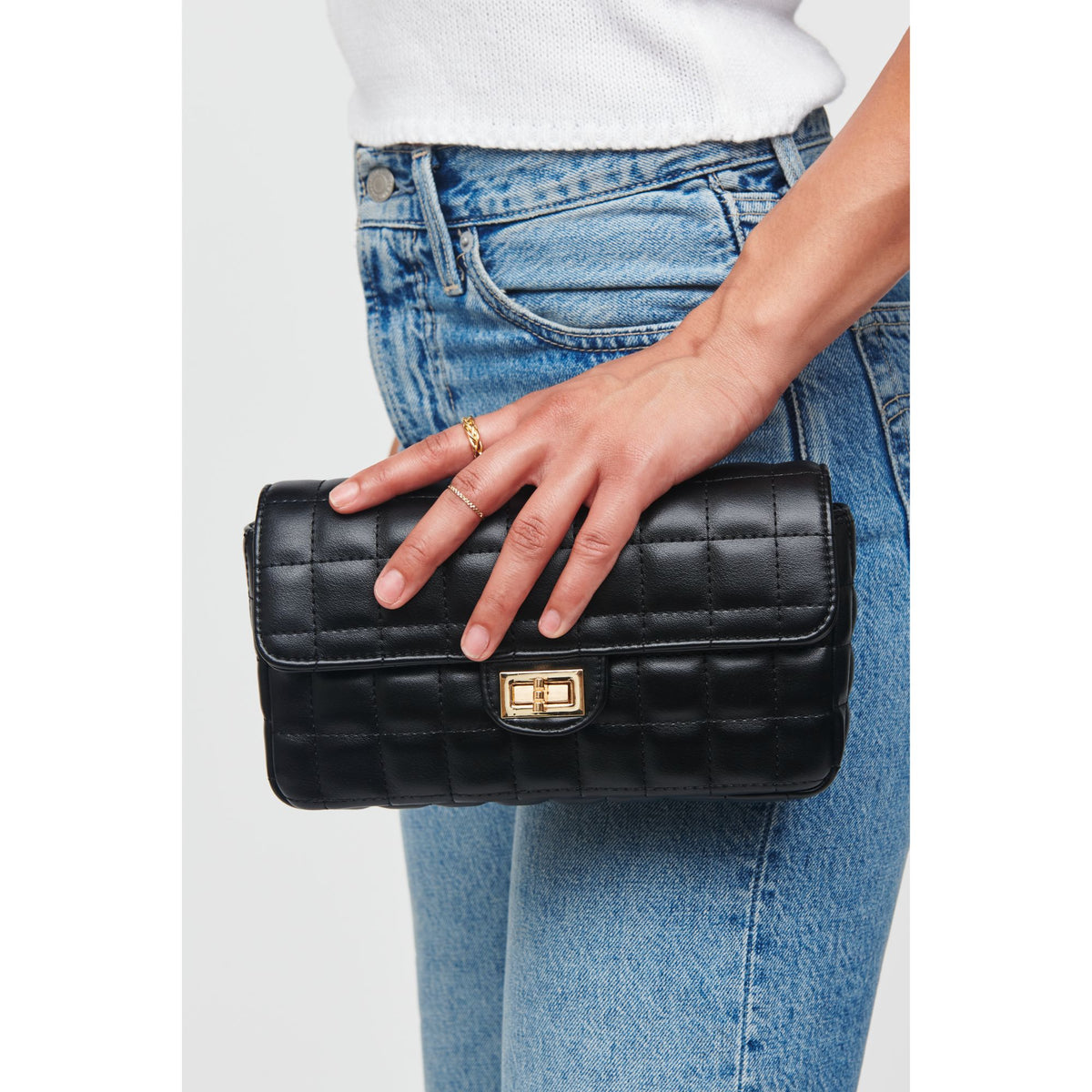 Woman wearing Black Urban Expressions Darcie Crossbody 818209012027 View 2 | Black