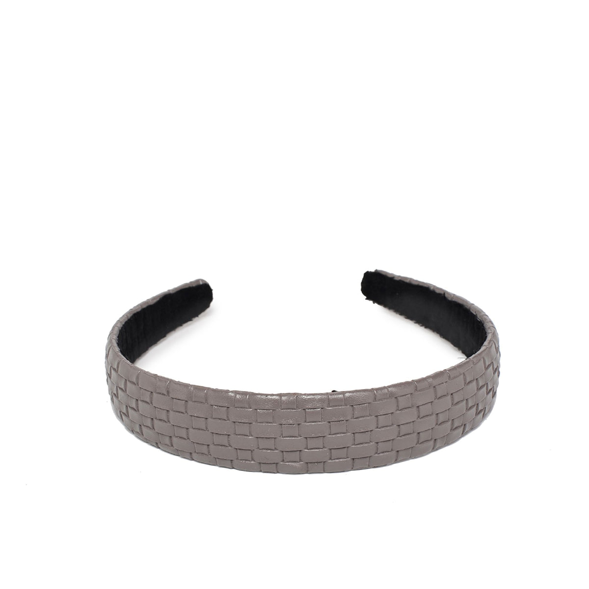 Product Image of Urban Expressions Embossed Woven Vegan Leather Headband Headband 818209014274 View 6 | Grey