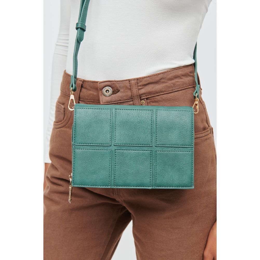 Woman wearing Emerald Urban Expressions Raelynn Crossbody 840611103918 View 4 | Emerald
