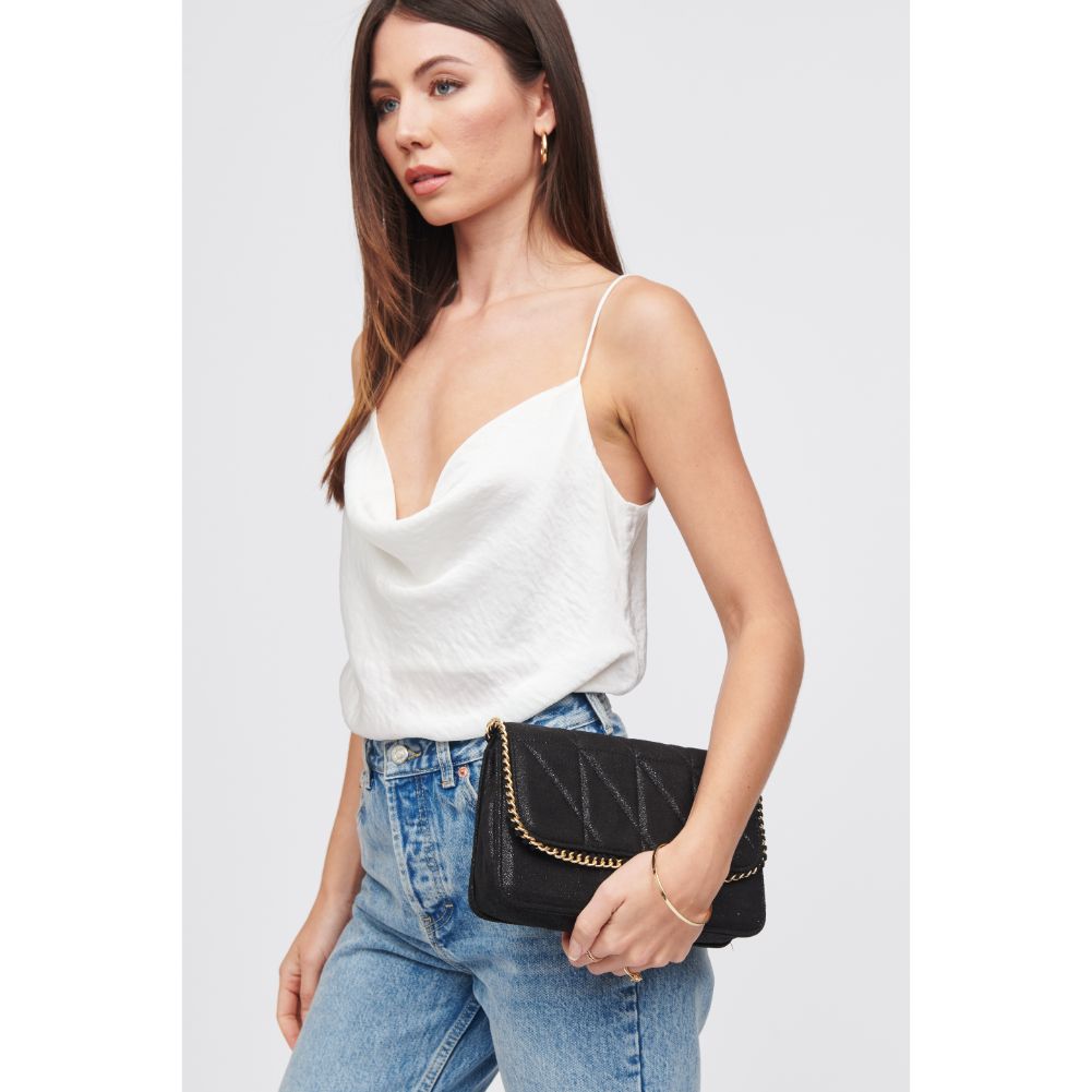 Woman wearing Black Urban Expressions Janet Crossbody 818209017107 View 4 | Black