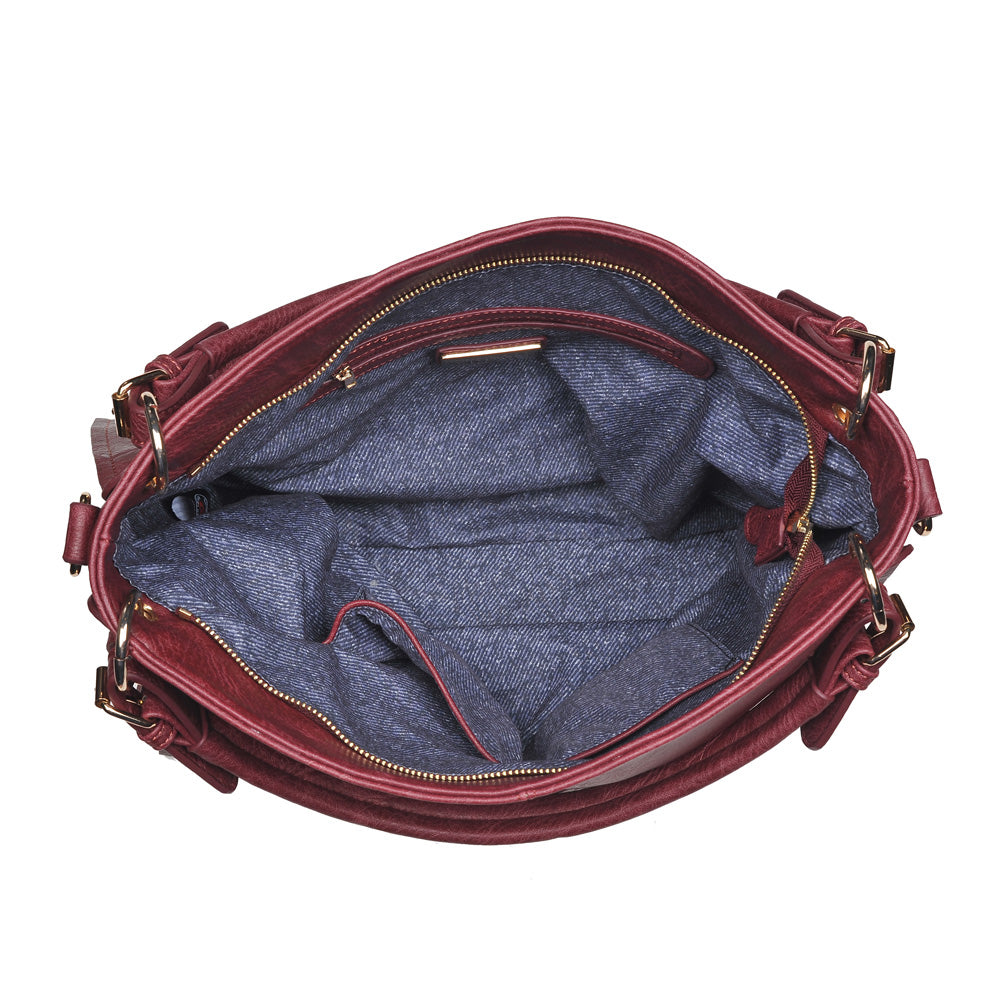 Product Image of Urban Expressions Finley Pebble Satchel NA-840611155283 View 4 | Wine