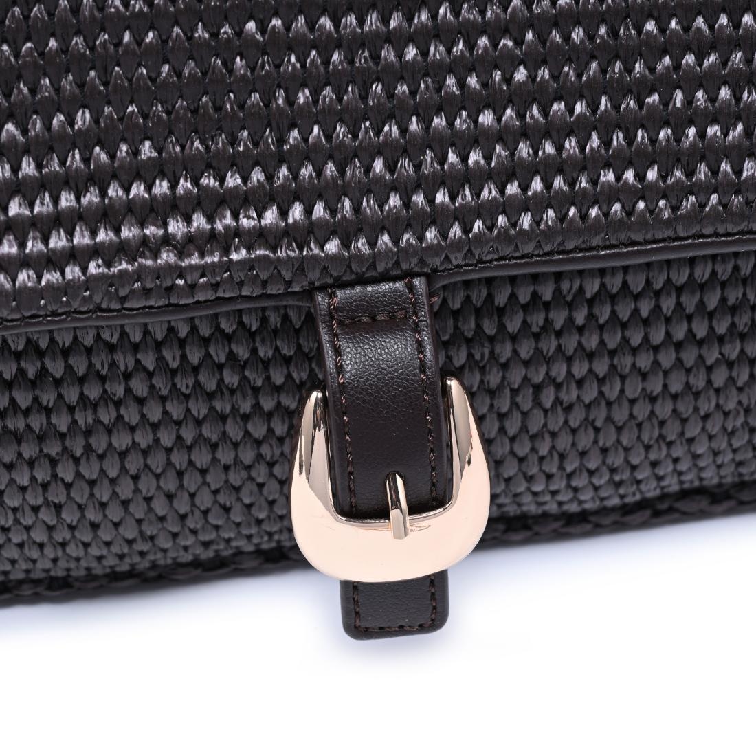 Urban Expressions Gloria - Straw Crossbody 840504206696 View 8 | Chocolate