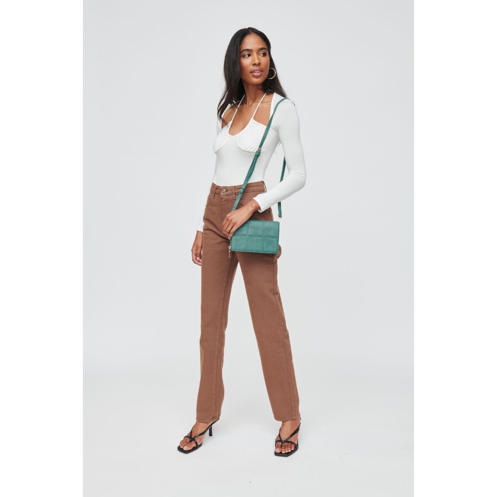 Woman wearing Emerald Urban Expressions Raelynn Crossbody 840611103918 View 2 | Emerald