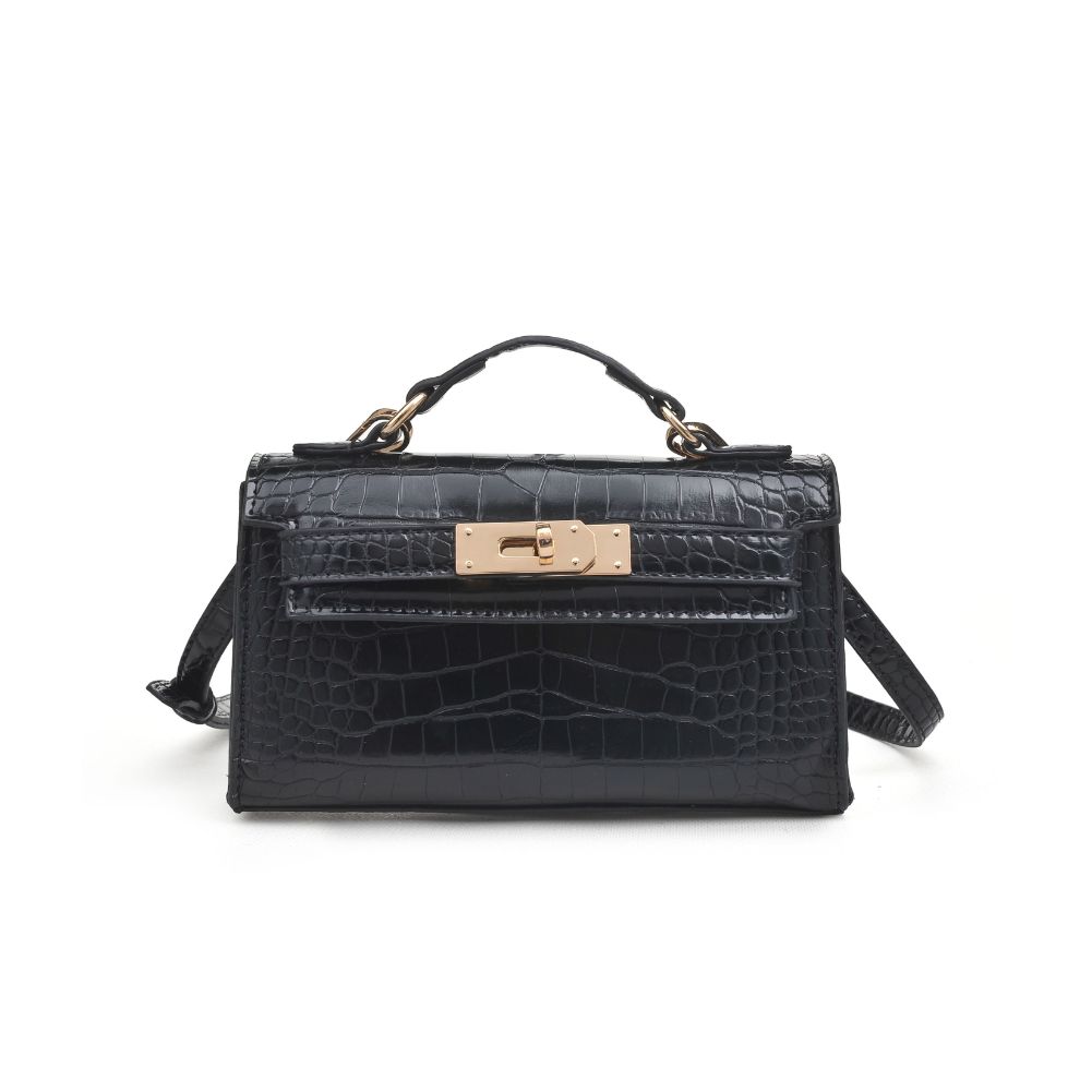 Product Image of Urban Expressions Georgina Croc Crossbody 840611171955 View 1 | Black