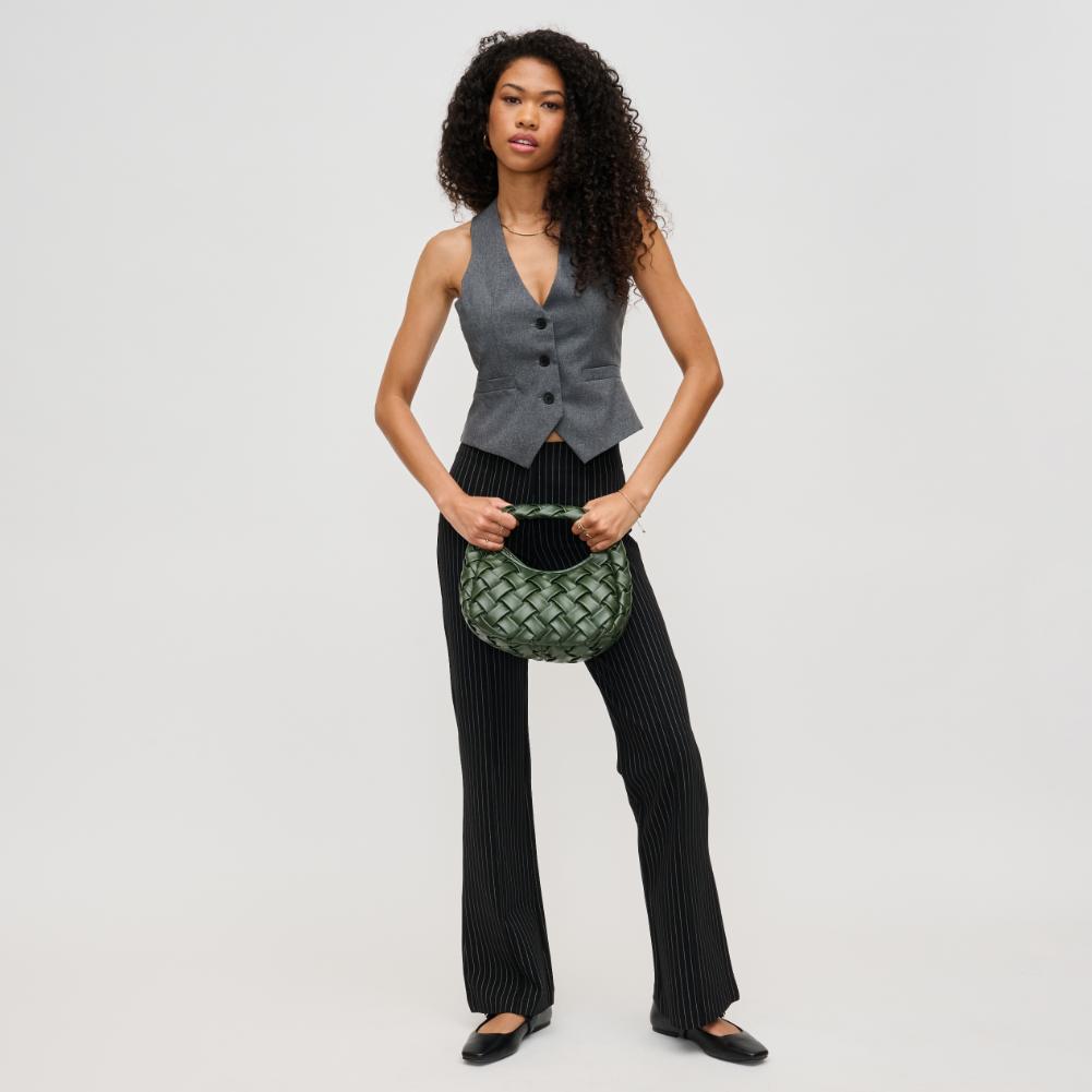 Woman wearing Forest Urban Expressions Noreen Clutch 840611193681 View 4 | Forest