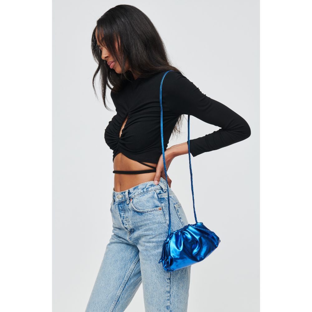 Woman wearing Blue Urban Expressions Monica Crossbody 840611104946 View 1 | Blue