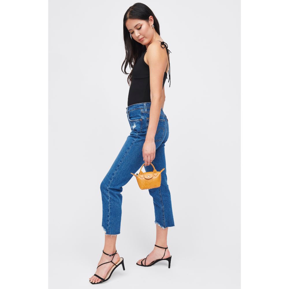 Woman wearing Mustard Urban Expressions Hayley Mini Bag 840611185693 View 4 | Mustard
