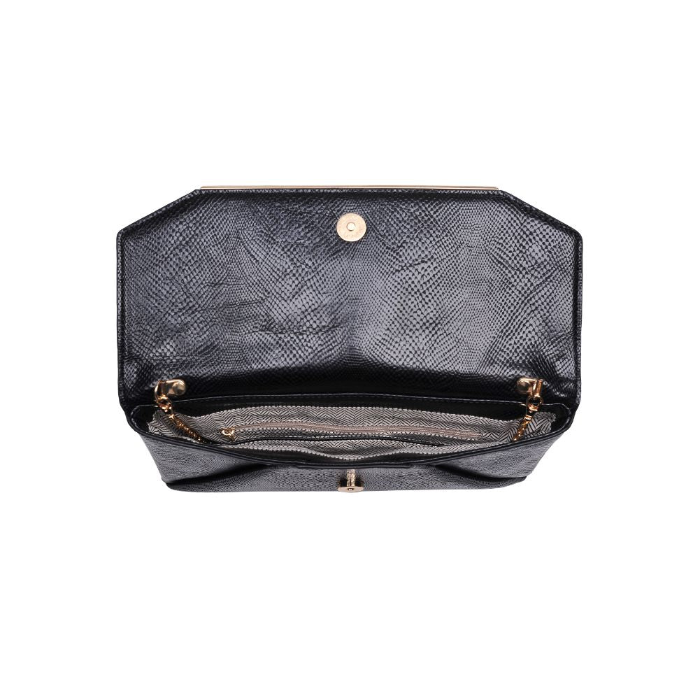 Product Image of Urban Expressions Lena Lizard Clutch 840611174093 View 4 | Black