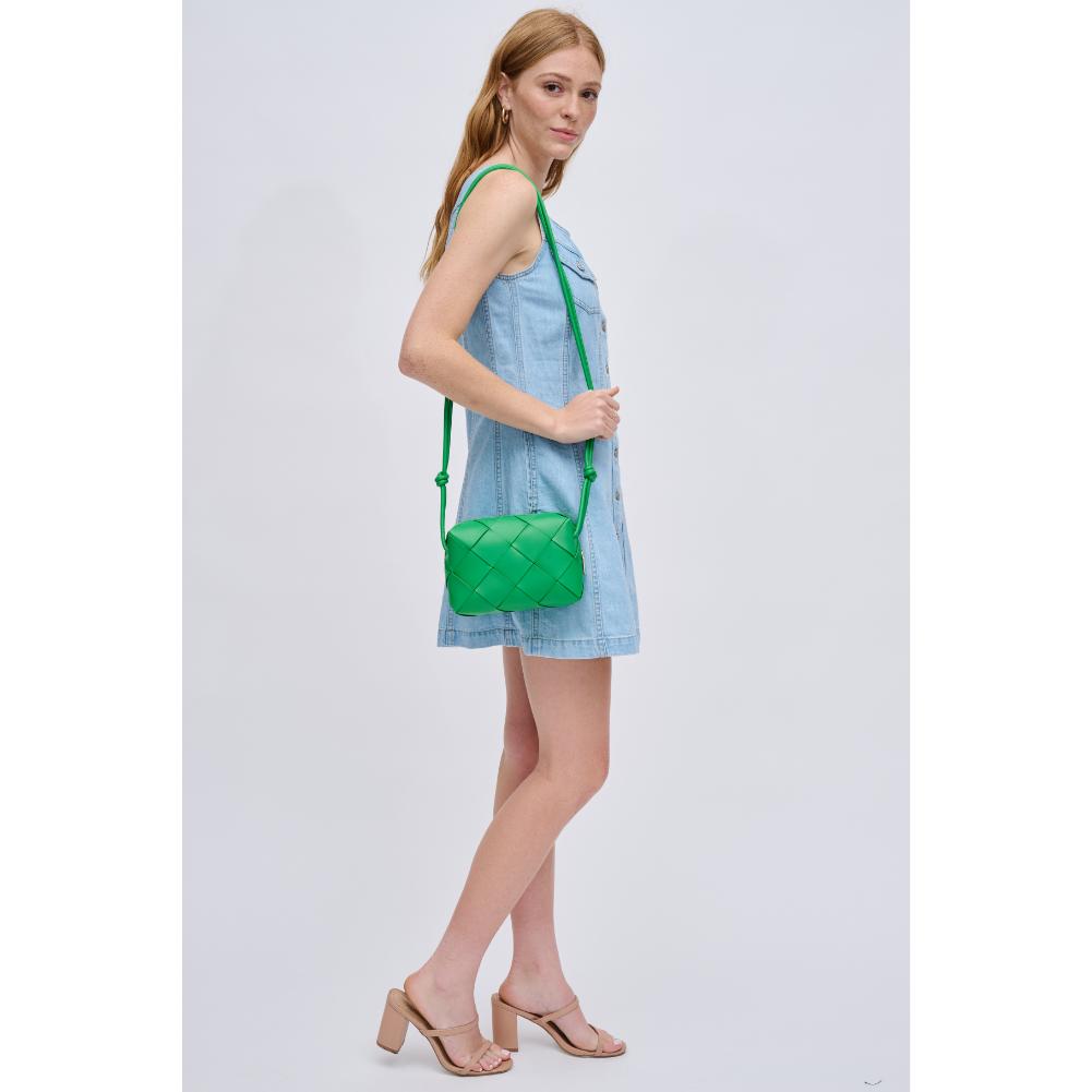Woman wearing Green Urban Expressions Kennedy Crossbody 840611126740 View 3 | Green