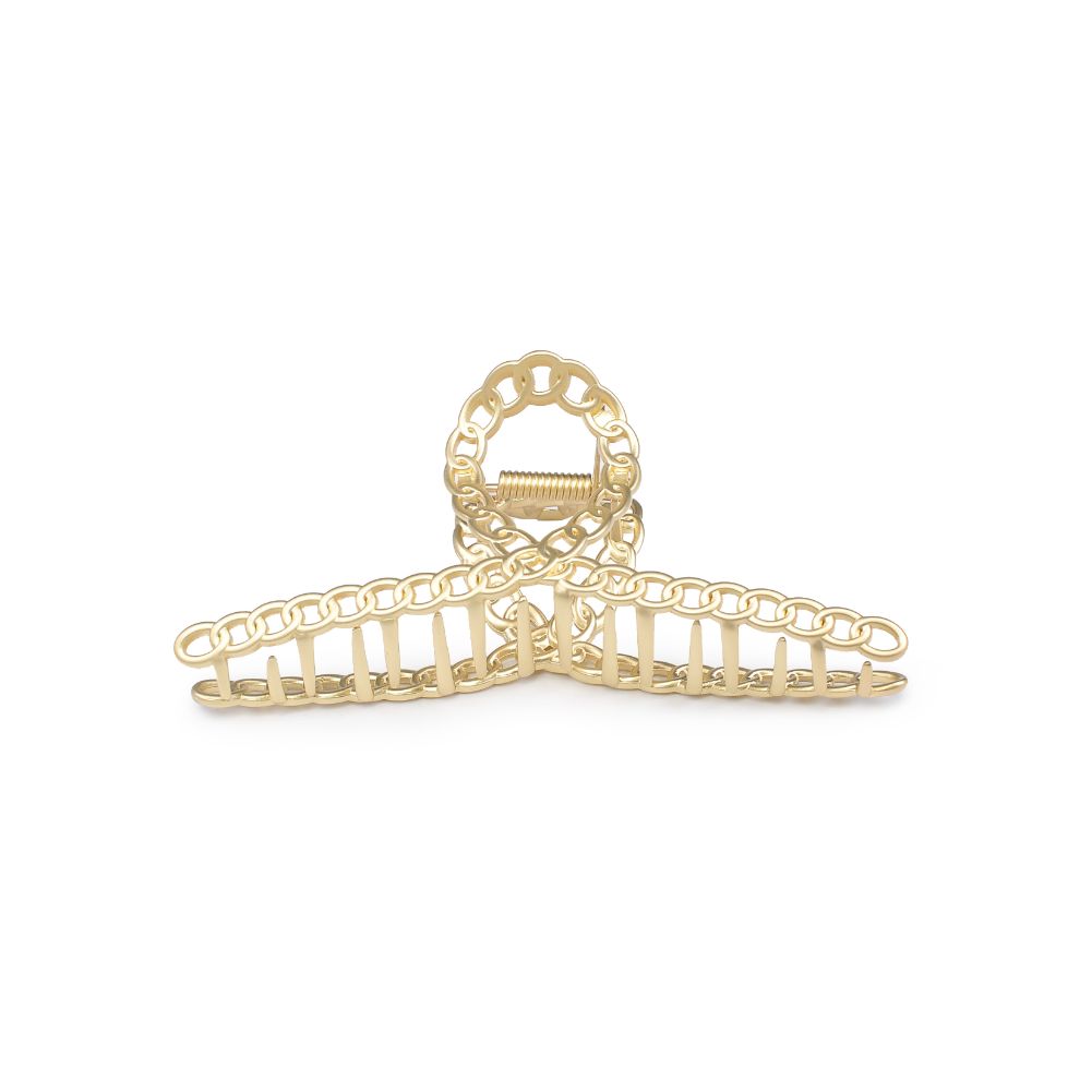 Product Image of Urban Expressions Chain Detail Hair Claw Hair Claw 818209014410 View 6 | Matte Gold
