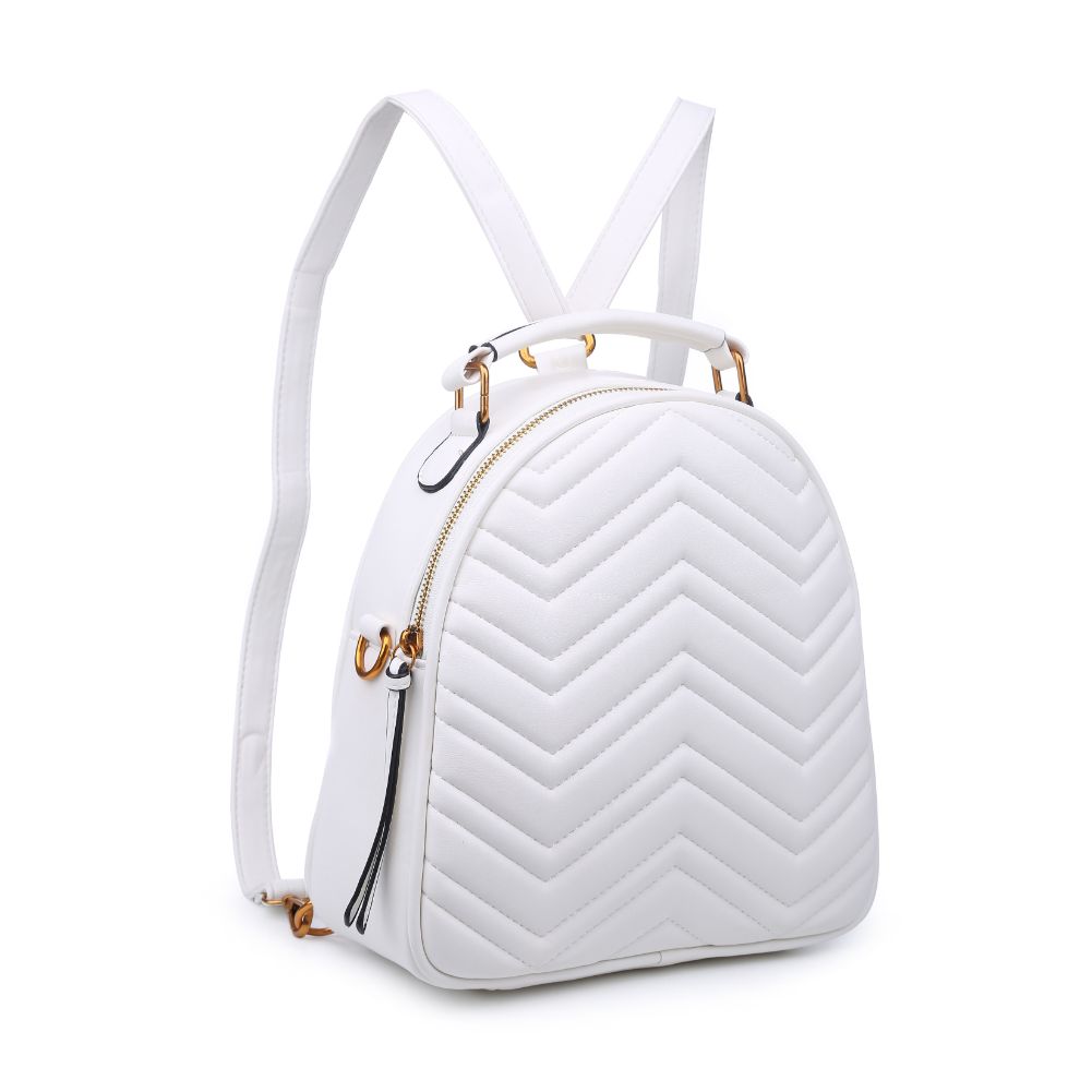 Product Image of Urban Expressions Cameron V Stitch Single Zip Backpack 840611168566 View 2 | White